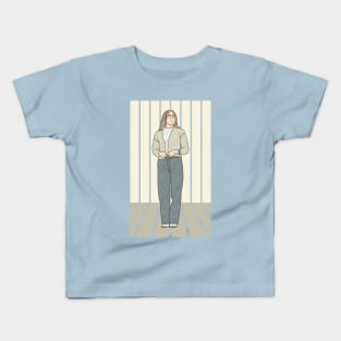 Girl Glasses Aesthetic Cloud Collection Kids T-Shirt